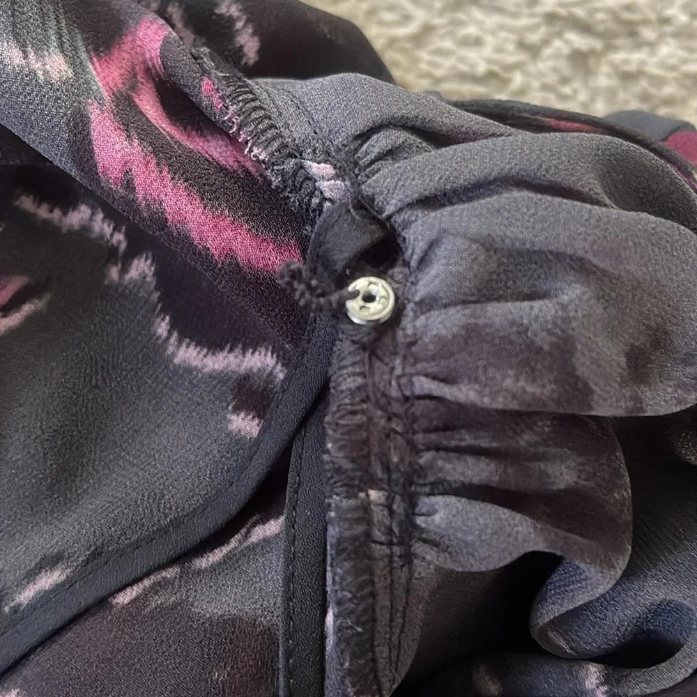 All Saints Sheer Floral Dress with Attached Slip - Picture 9 of 12